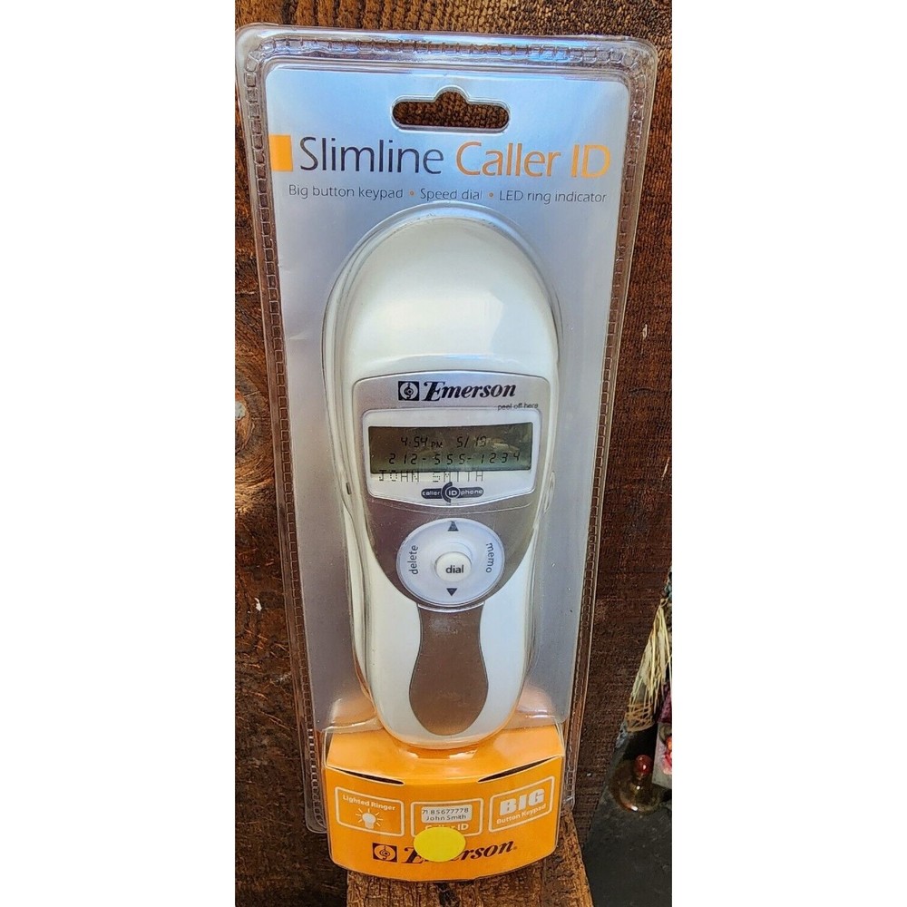 Emerson Slim Line Caller ID Large Button Corded Phone NIB Multiple Languages